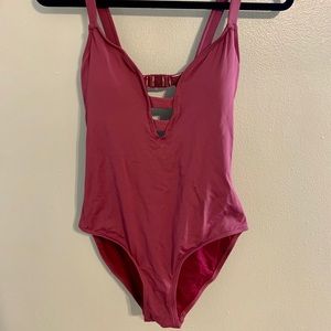 NipTuck Maroon One Piece Swimsuit Size 4